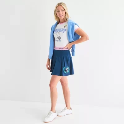 Peanuts 75th Social Club Womens Pleated Skirt Juniors