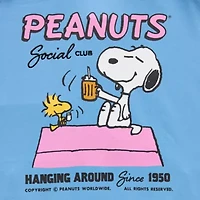 Peanuts 75th Social Club Bomber Womens Snoopy Fleece Midweight Juniors Jacket