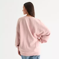 Minne Cowgirl Crew Sweatshirt Womens Neck Long Sleeve Mickey and Friends Minnie Mouse Juniors