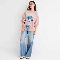 Minne Cowgirl Crew Sweatshirt Womens Neck Long Sleeve Mickey and Friends Minnie Mouse Juniors