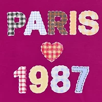 Paris 1987 Quilt Crew Sweatshirt Womens Neck Long Sleeve Juniors
