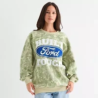 Ford Built Tough Womens Crew Neck Long Sleeve Juniors Sweatshirt