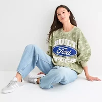 Ford Built Tough Womens Crew Neck Long Sleeve Juniors Sweatshirt