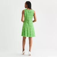 Perceptions Womens Petite Floral Jacket Dress