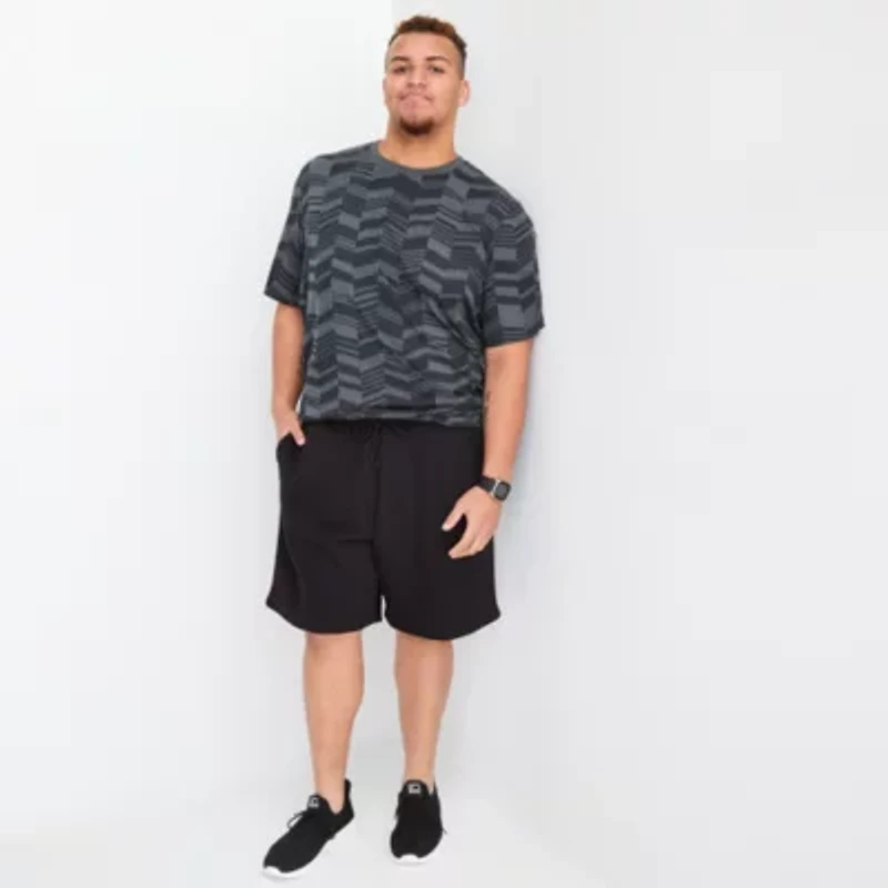 Xersion Cotton Fleece Mens 9" Big and Tall Workout Shorts