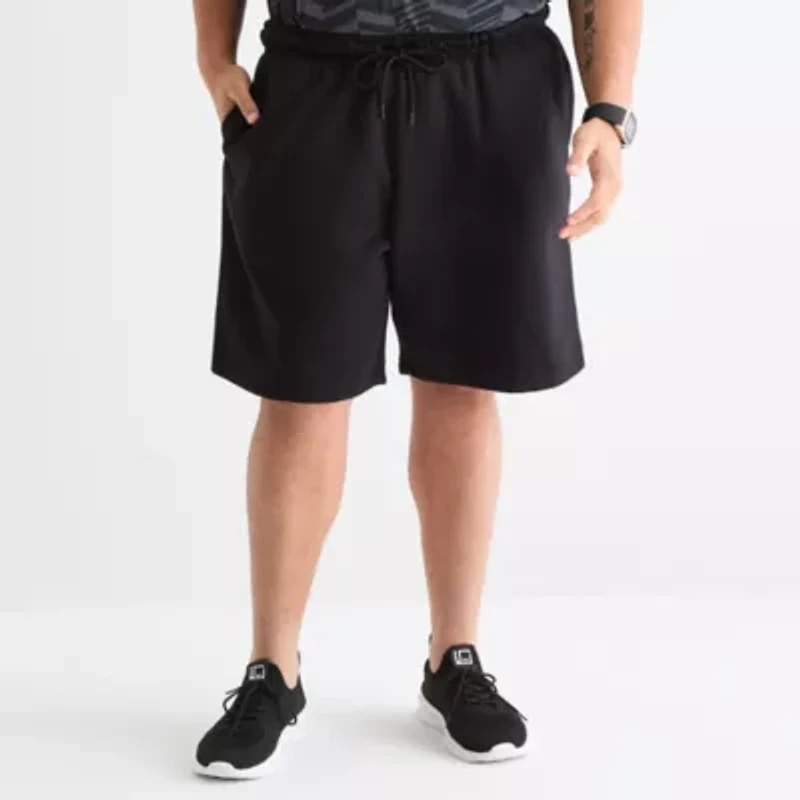 Xersion Cotton Fleece Mens 9" Big and Tall Workout Shorts