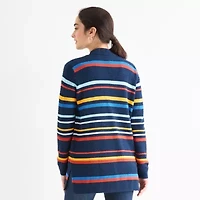 St. John's Bay Womens Long Sleeve Open Front Cardigan