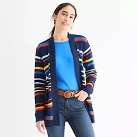 St. John's Bay Womens Long Sleeve Open Front Cardigan