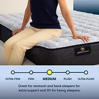 Serta Perfect Sleeper Blue Lagoon Nights 13.5" Medium Tight Top - Mattress + Adjustable Base
