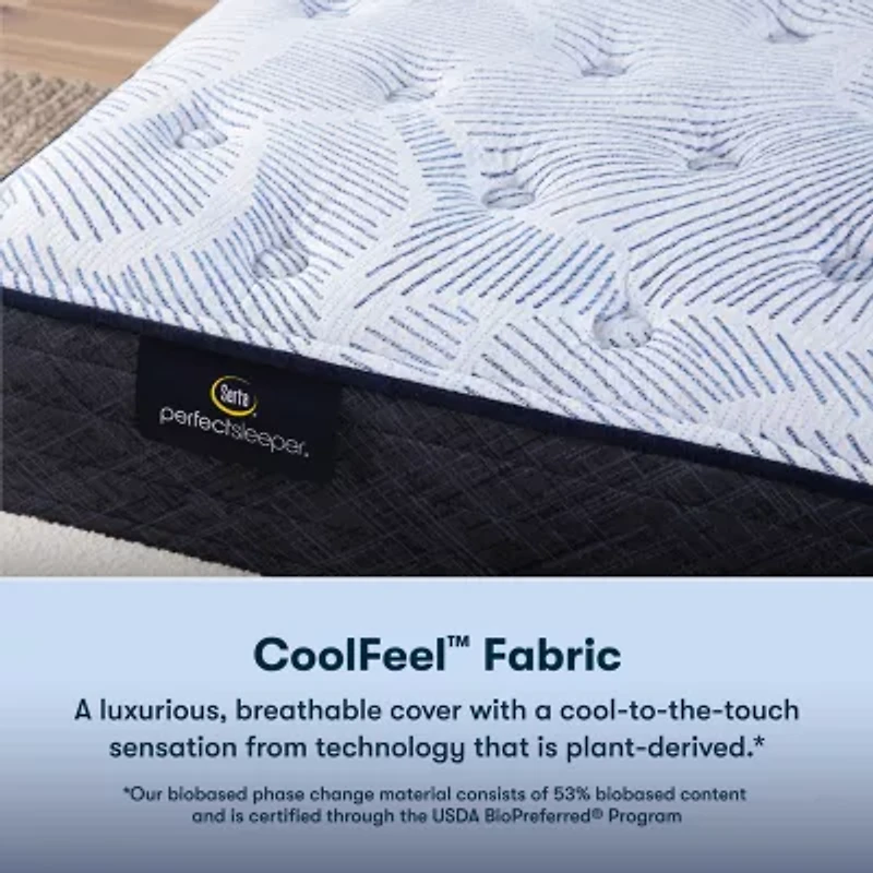 Serta Perfect Sleeper Blue Lagoon Nights 13.5" Plush Tight Top - Mattress + Adjustable Base