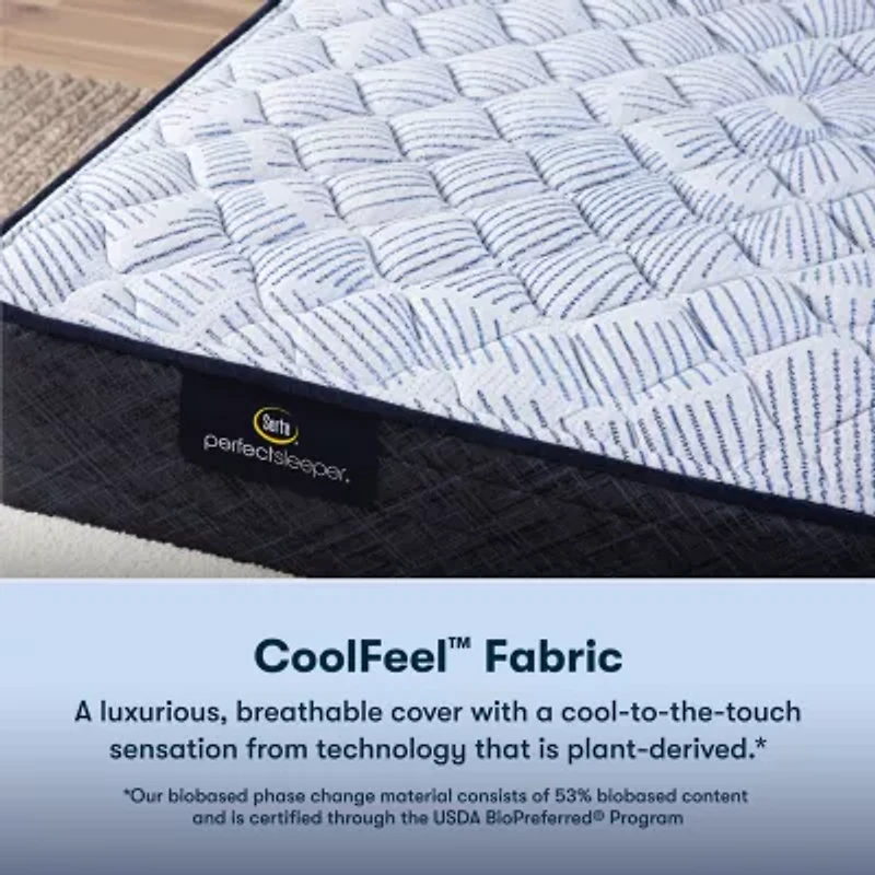 Serta Perfect Sleeper Blue Lagoon Nights 12" Firm Tight Top - Mattress + Adjustable Base