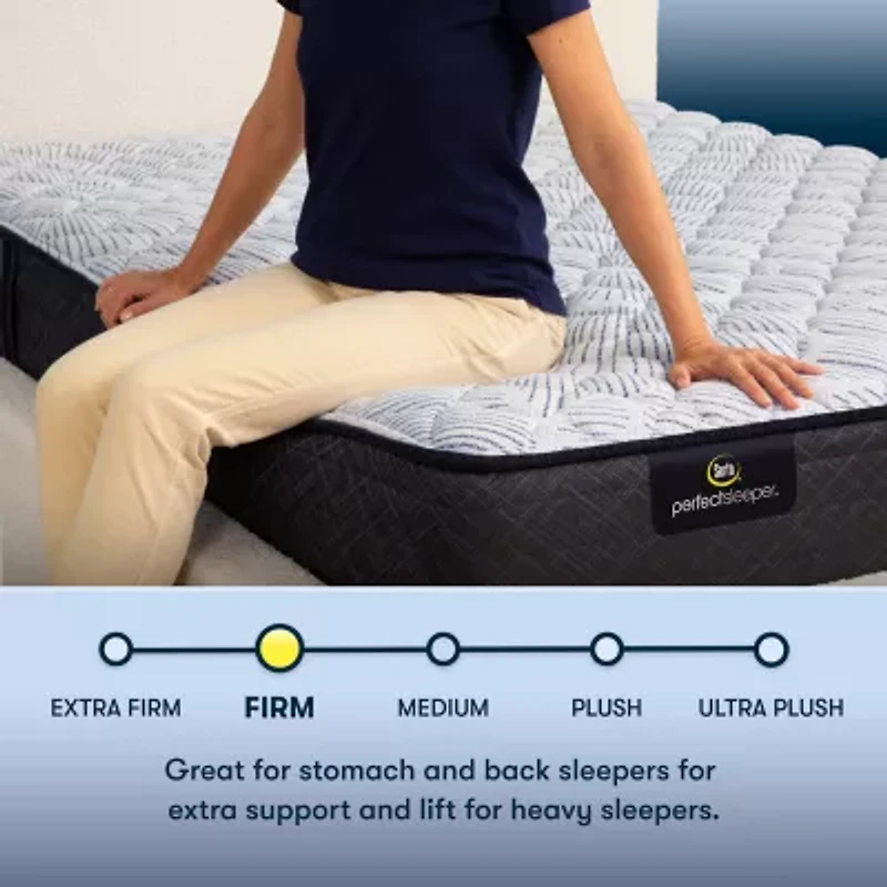 Serta Perfect Sleeper Blue Lagoon Nights 12" Firm Tight Top - Mattress + Adjustable Base