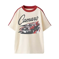 Camero Little & Big Kid Boys Crew Neck Short Sleeve Regular Fit Graphic T-Shirt