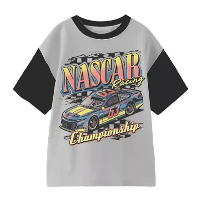 Nascar Little & Big Kid Boys Crew Neck Short Sleeve Regular Fit Graphic T-Shirt