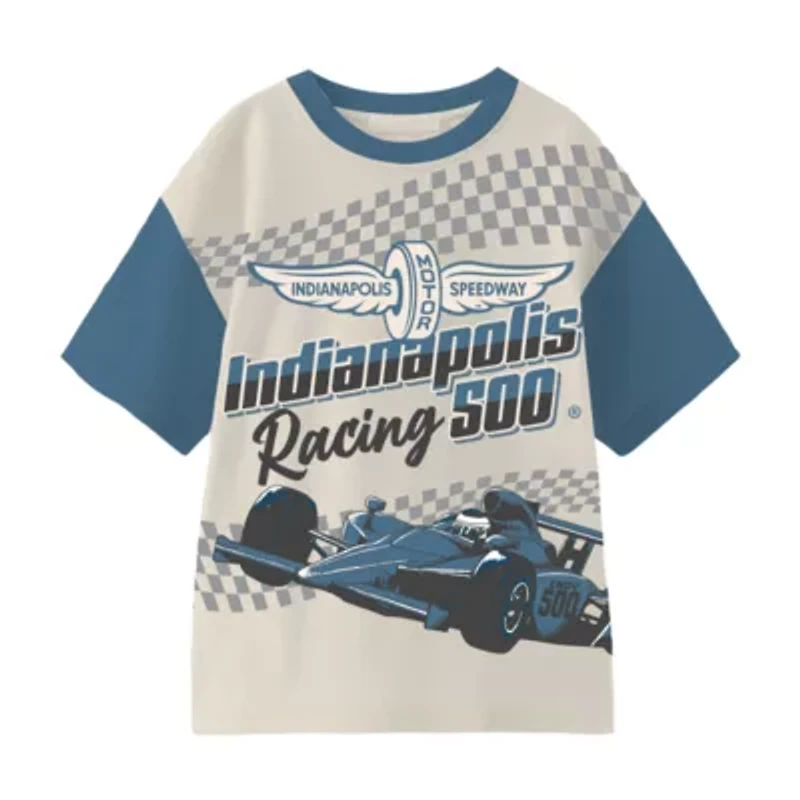Indianapolis Little & Big Kid Boys Crew Neck Short Sleeve Regular Fit Graphic T-Shirt