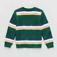 Okie Dokie Toddler & Little Boys Crew Neck Long Sleeve Pullover Sweater