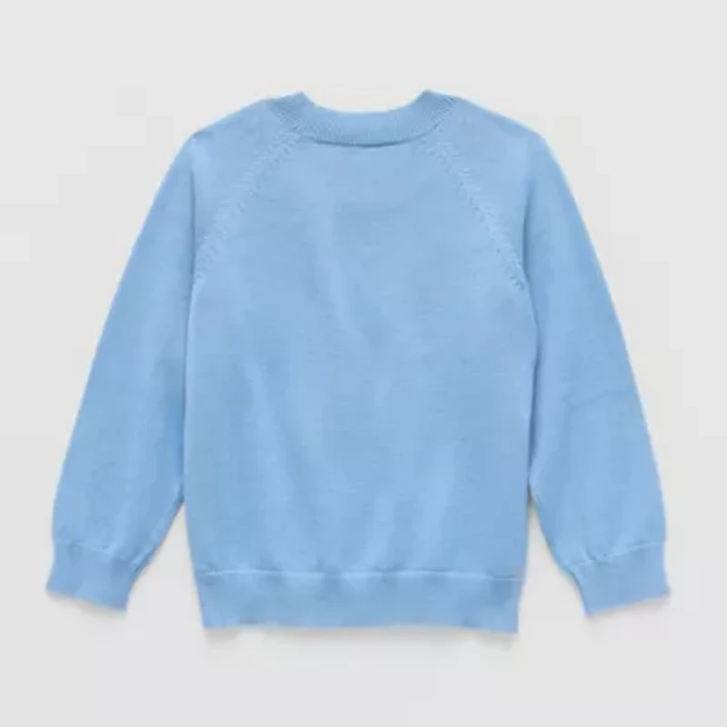 Okie Dokie Toddler & Little Boys Crew Neck Long Sleeve Pullover Sweater
