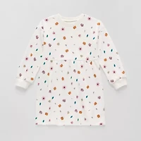 Okie Dokie Toddler & Little Girls Long Sleeve Cuffed Sweatshirt Dress