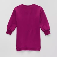 Okie Dokie Toddler & Little Girls Long Sleeve Drop Shoulder Sweatshirt Dress