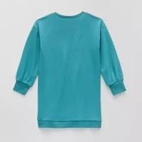 Okie Dokie Toddler & Little Girls Long Sleeve Cuffed Sweatshirt Dress