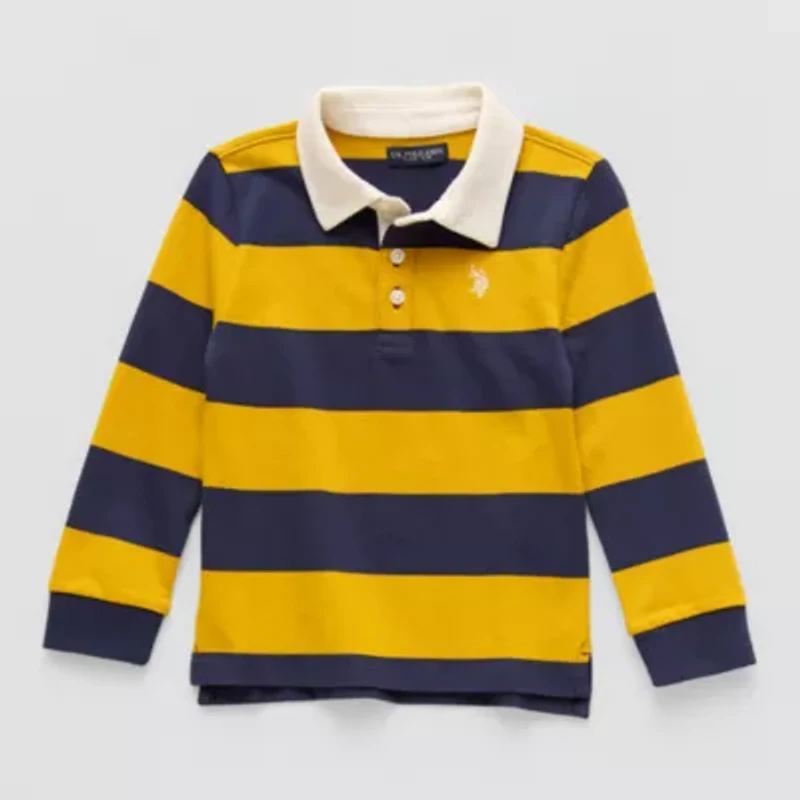 U.S. Polo Assn. Rugby Toddler Boys Long Sleeve Classic Fit Shirt