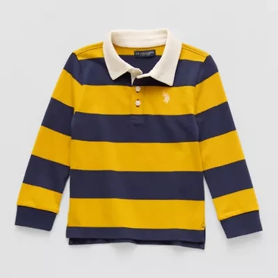 U.S. Polo Assn. Rugby Toddler Boys Long Sleeve Classic Fit Shirt