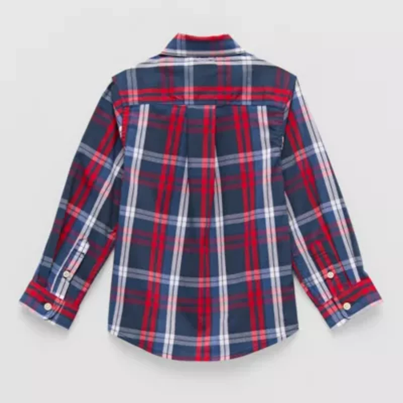 U.S. Polo Assn. Toddler Boys Long Sleeve Classic Fit Button-Down Shirt