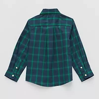 U.S. Polo Assn. Toddler Boys Long Sleeve Classic Fit Button-Down Shirt