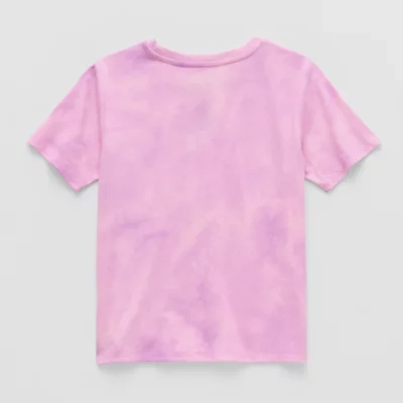 Disney Collection Little & Big Kid Girls Round Neck Short Sleeve Regular Fit Mickey Mouse Graphic T-Shirt