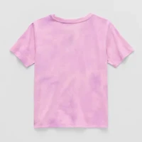 Disney Collection Little & Big Kid Girls Round Neck Short Sleeve Regular Fit Mickey Mouse Graphic T-Shirt