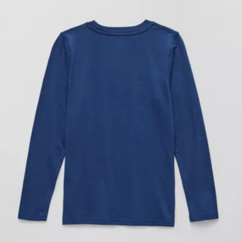 Thereabouts Little & Big Kid Boys Crew Neck Long Sleeve Regular Fit Graphic T-Shirt