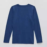 Thereabouts Little & Big Kid Boys Crew Neck Long Sleeve Regular Fit Graphic T-Shirt