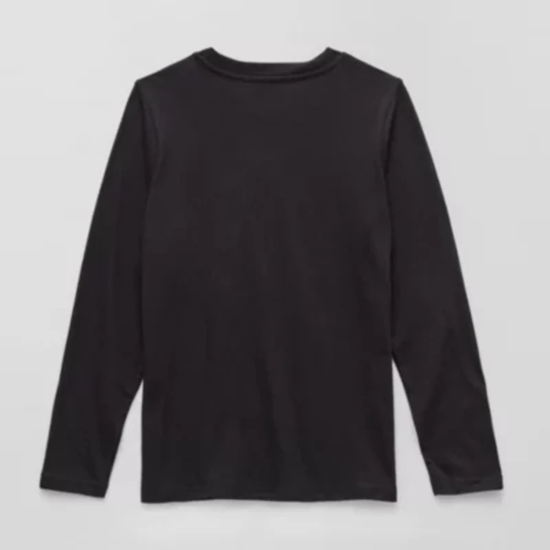 Thereabouts Little & Big Kid Boys Crew Neck Long Sleeve Regular Fit Graphic T-Shirt