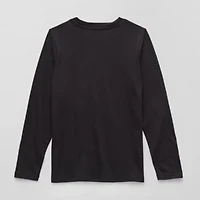 Thereabouts Little & Big Kid Boys Crew Neck Long Sleeve Regular Fit Graphic T-Shirt
