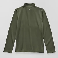 Xersion Little & Big Kid Boys Mock Neck Long Sleeve Moisture Wicking Active T-Shirt