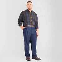 U.S. Polo Assn. Mens Long Sleeve Classic Fit Stretch Fabric Embroidered Big and Tall Button-Down Shirt