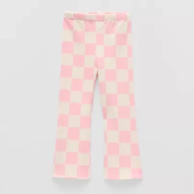 Grayson Little Toddler Girls Wide Leg Mid Rise Relaxed Fit Pull-On Pant
