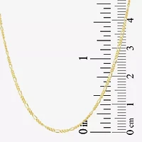 Womens 10K Gold 18 Inch Figaro Chain Necklace