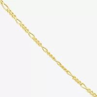 Womens 10K Gold 18 Inch Figaro Chain Necklace