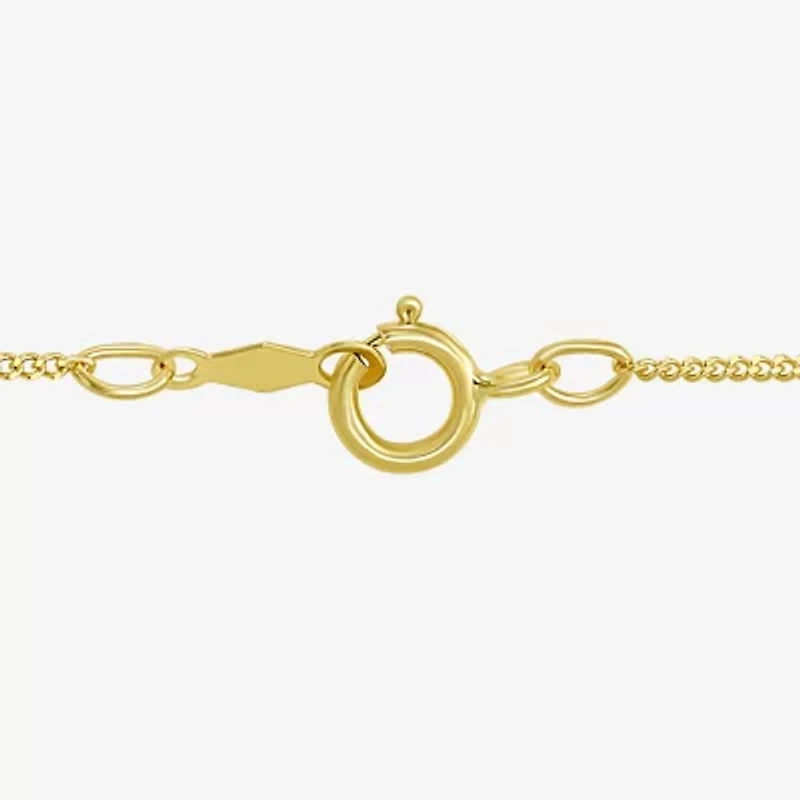 Womens 10K Gold 18 Inch Curb Chain Necklace