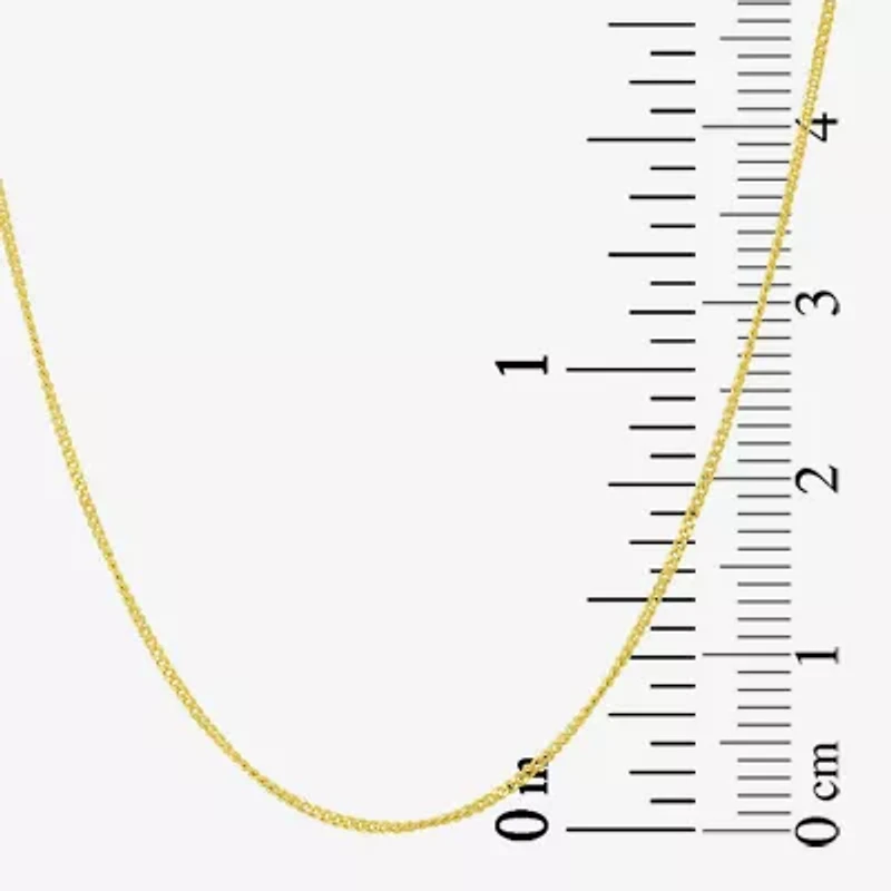Womens 10K Gold 18 Inch Curb Chain Necklace