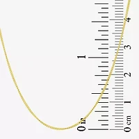 Womens 10K Gold 18 Inch Curb Chain Necklace