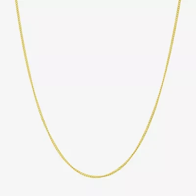 Womens 10K Gold 18 Inch Curb Chain Necklace