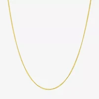 Womens 10K Gold 18 Inch Curb Chain Necklace