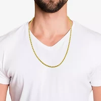 Made in Italy Unisex Adult 10K Gold 22 Inch Rope Chain Necklace