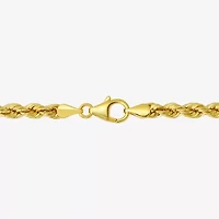 Made in Italy Unisex Adult 10K Gold 22 Inch Rope Chain Necklace