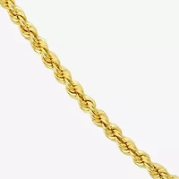 Made in Italy Unisex Adult 10K Gold 22 Inch Rope Chain Necklace