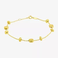 Womens 10K Gold Semisolid Chain Bracelet