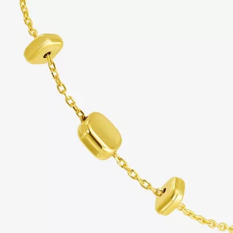 Womens 10K Gold Semisolid Chain Bracelet