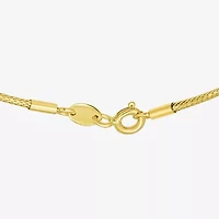 Made in Italy Womens 10K Gold 7.5 Inch Mesh Chain Bracelet